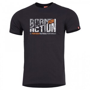 Pánské tričko Born For Action Pentagon® (Barva: Černá, Velikost: L)