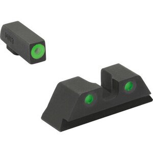 Tritiová mířidla Hyper-Bright™ Pistol Set Meprolight® / zelená muška, zelené hledí (Barva: Černá, Model zbraně: CZ Shadow 2)