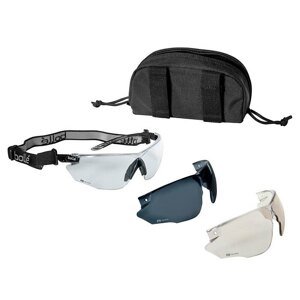 Ochranné brýle Combat Bollé® – pískové, sada – Černá (Barva: Černá)
