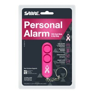 Obranný osobní Personal Alarm Sabre Red® – Růžová (Barva: Růžová)