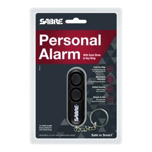 Obranný osobní Personal Alarm Sabre Red® – Černá (Barva: Černá)