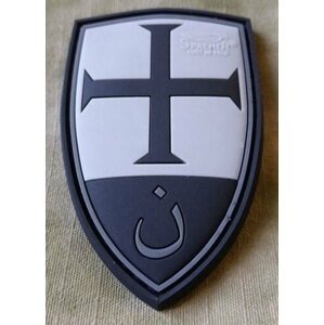 Nášivka JTG® Crusader Shield - blackops (Barva: Černá)
