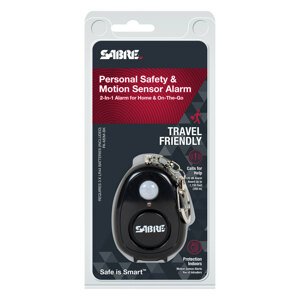 Osobní alarm s detektorem pohybu Sabre Red® – Černá (Barva: Černá)