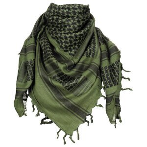 Šátek palestina s třásněmi MFH® – Zelená / černá (Barva: Zelená / černá)