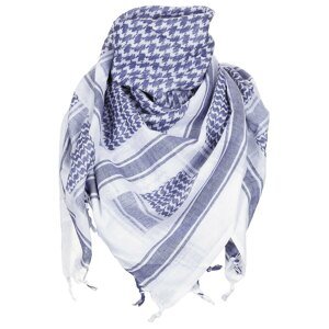 Šátek palestina s třásněmi MFH® – Modrá / bílá (Barva: Modrá / bílá)