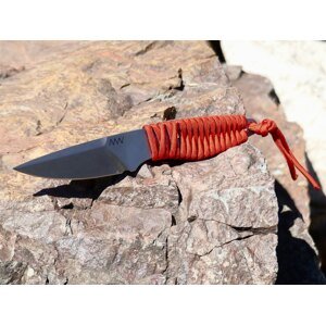 Nůž s pevnou čepelí ANV® P100 - Blood Red (Barva: Blood Red, Varianta: Šedá čepel – Stone Wash)