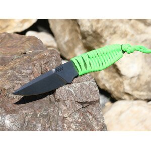 Nůž s pevnou čepelí ANV® P100 - Zombie Green (Barva: Zombie Green, Varianta: Šedá čepel – Stone Wash)
