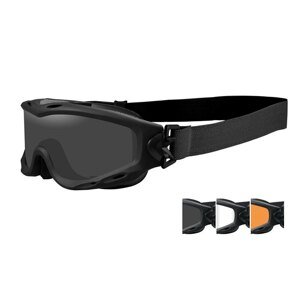 Taktické ochranné brýle Wiley X® Spear - černý rámeček, sada - čiré, kouřově šedé a oranžové Light Rust čočky (Barva: Černá, Čočky: )