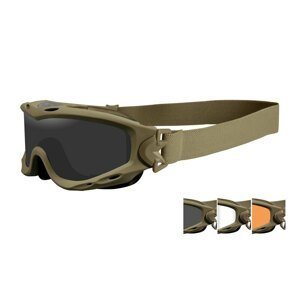 Taktické ochranné brýle Wiley X® Spear - khaki rámeček, sada - čiré, kouřově šedé a oranžové Light Rust čočky (Barva: Khaki, Čočky: )
