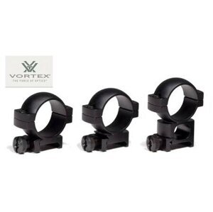 Montážní kroužky 2,54 mm tubus Vortex® – Černá (Barva: Černá, Velikost: Low)