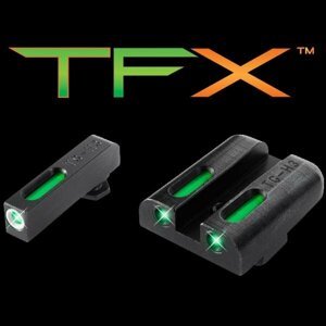 Mířidla TFX Tritium / Fiber-Optic Truglo® - Glock® High Set – Černá (Barva: Černá)