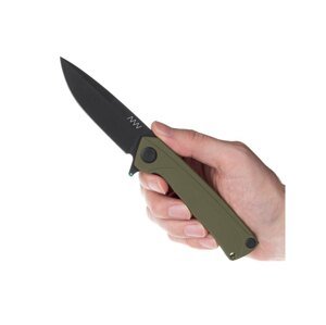 Zavírací nůž ANV® Z100 G10 Liner Lock – Olive Green rukojeť, černá čepel - DLC (Barva: Olive Green, Varianta: Černá čepel - DLC)