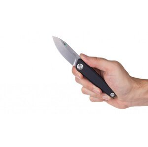 Zavírací nůž Z050 ANV® - barva rukojeti: černá, šedá čepel - Stone wash (Barva: Černá, Varianta: Šedá čepel - Stone Wash)
