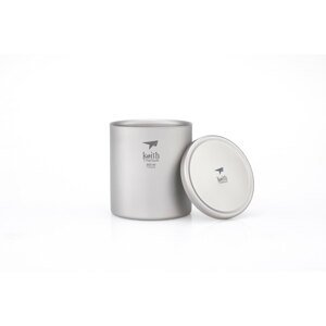 Titanový termohrnek s víčkem Keith® 300 ml (Barva: Stříbrná)