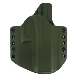 OWB Glock 17 - vnější pistolové pouzdro s polovičním SweatGuardem RH Holsters® – Olive Green (Barva: Olive Green, Typ uchycení: Kovový průvlek)
