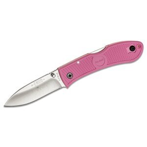 Zavírací nůž KA-BAR® Dozier Folding Hunter – Stříbrná čepel – Satin, Růžová (Barva: Růžová, Varianta: Stříbrná čepel – Satin)