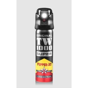 Obranný sprej se světlem Super Pepper - Jet TW1000® / 75 ml (Barva: Černá)