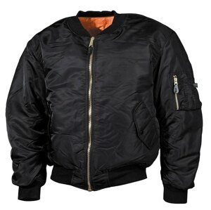Bunda MFH® Flight Jacket MA1 “Bomber“- černá (Barva: Černá, Velikost: S)