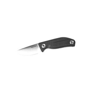 Nůž s pevnou čepelí CVX-80 Real Steel® – Stříbrná čepel – Satin, Černá (Barva: Černá, Varianta: Stříbrná čepel – Satin)