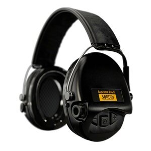 Elektronické chrániče sluchu Supreme Pro-X Sordin®, kožený náhlavník – Černá (Barva: Černá)