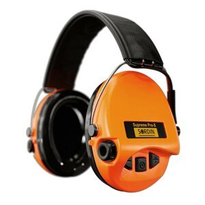 Elektronické chrániče sluchu Supreme Pro-X Sordin®, kožený náhlavník – Oranžová (Barva: Oranžová)