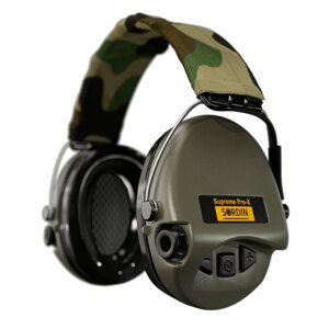 Elektronické chrániče sluchu Supreme Pro-X Sordin®, textilní náhlavník – Zelená (Barva: Zelená)