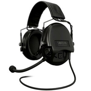 Elektronické chrániče sluchu Supreme Mil-Spec CC Slim Sordin®, s mikrofonem – Černá (Barva: Černá)