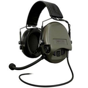 Elektronické chrániče sluchu Supreme Mil-Spec CC Slim Sordin®, s mikrofonem – Zelená (Barva: Zelená)