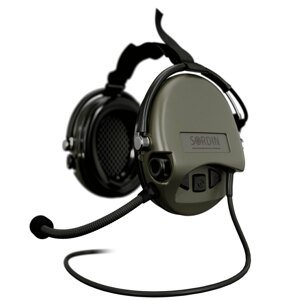 Elektronické chrániče sluchu Supreme Mil-Spec CC Neckband Sordin®, s mikrofonem – Zelená (Barva: Zelená)