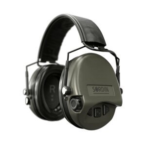 Elektronické chrániče sluchu Supreme Mil-Spec AUX SFA Sordin® – Zelená (Barva: Zelená)