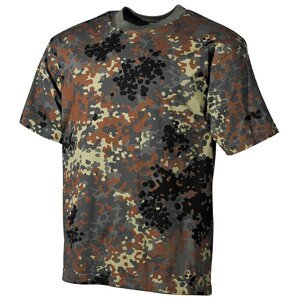 Bavlněné tričko US army MFH® s krátkým rukávem - flecktarn (Barva: Flectarn, Velikost: L)