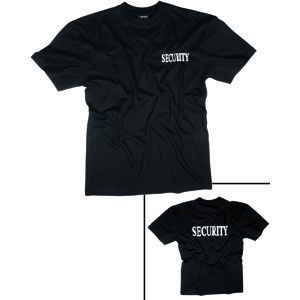 Bavlněné SECURITY tričko II Mil-Tec® - černé  (Velikost: 3XL)